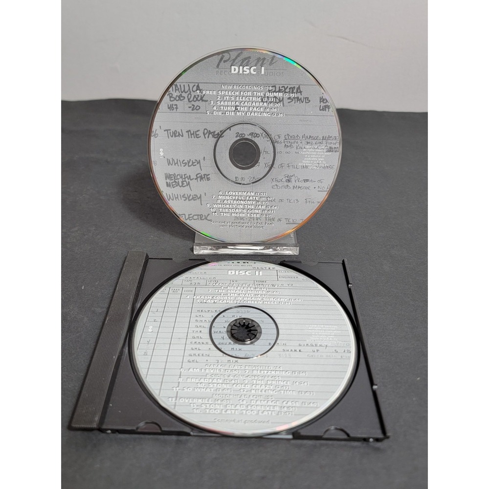 1998 Metallica Garage Inc Promo 2 CD Set Test Pressing Discs Only Elektra Metal